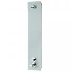 AQUA, PANEL DUS INOX, CU PARTEA FRONTALA DIN STICLA,INSTALARE PE PERETE, AQRM695