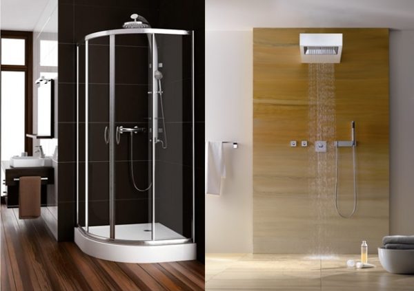 Duș închis vs duș deschis