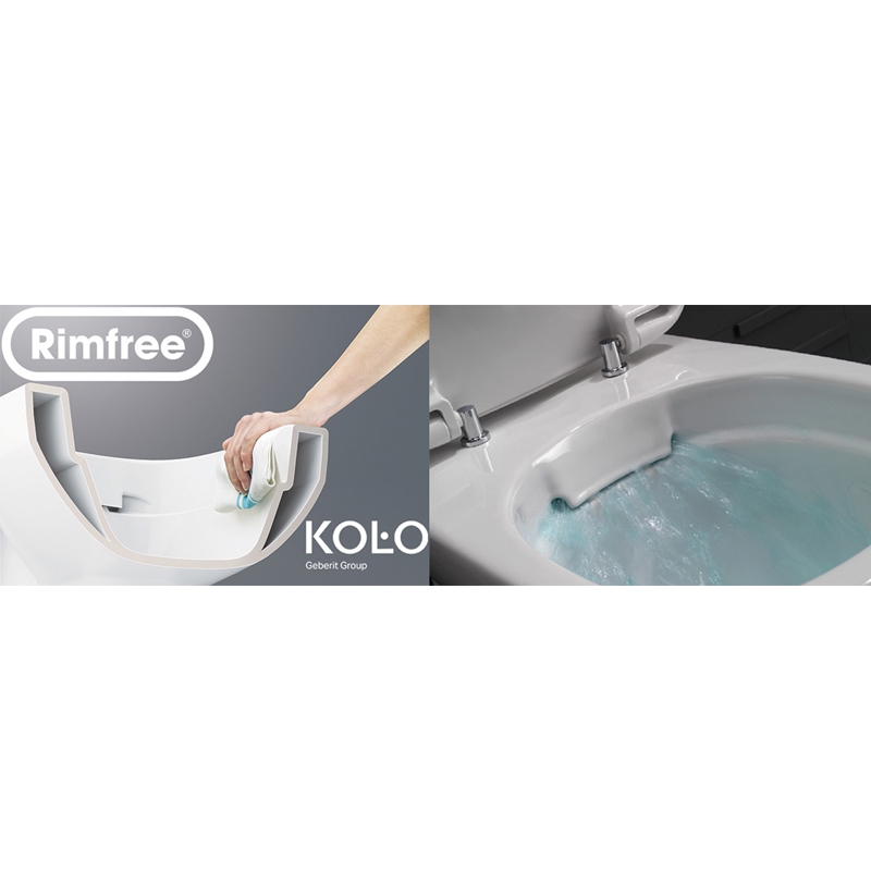 Vas wc suspendat Kolo Geberit Group, Traffic, rimfree, alb