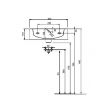 Lavoar Kolo Geberit Group, Twins, 50 cm, alb