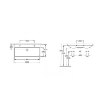 Lavoar Villeroy & Boch, Avento, 100 cm, dreptunghiular, alb alpin