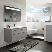 Lavoar Villeroy & Boch, Venticello, dreptunghiular, 120 cm, cu orificu baterie si preaplin, alb alpin