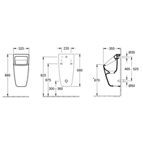 Pisoar Villeroy & Boch, Architectura, alb alpin 
