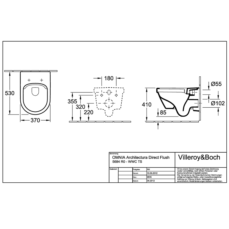 Set vas WC rotund, suspendat, cu capac soft close, alb alpin, Architectura