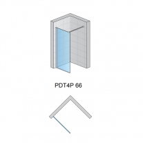 Paravan de dus Sanswiss, Pur, profil crom, sticla transparenta, 100 x 200 cm