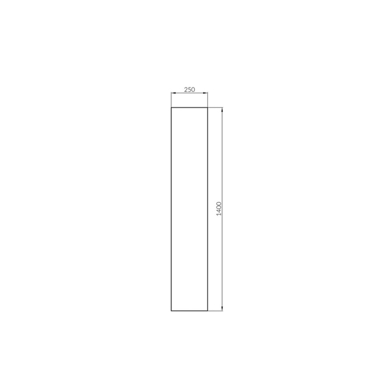 Dulap coloana Cersanit, Crea, cu doua usi, 140 cm, alb