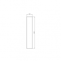 Dulap coloana Cersanit, Crea, cu doua usi, 140 cm, gri