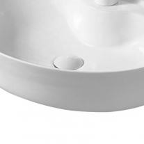 Lavoar pe blat Fluminia, Tamisa, oval, 57 x 41 cm, alb