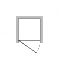 Usa batanta Sanswiss, Ocelia, dintr-o bucata, 90 x 190 cm, crom lucios