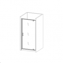 Usa batanta Sanswiss, Ocelia, dintr-o bucata, 90 x 190 cm, crom lucios