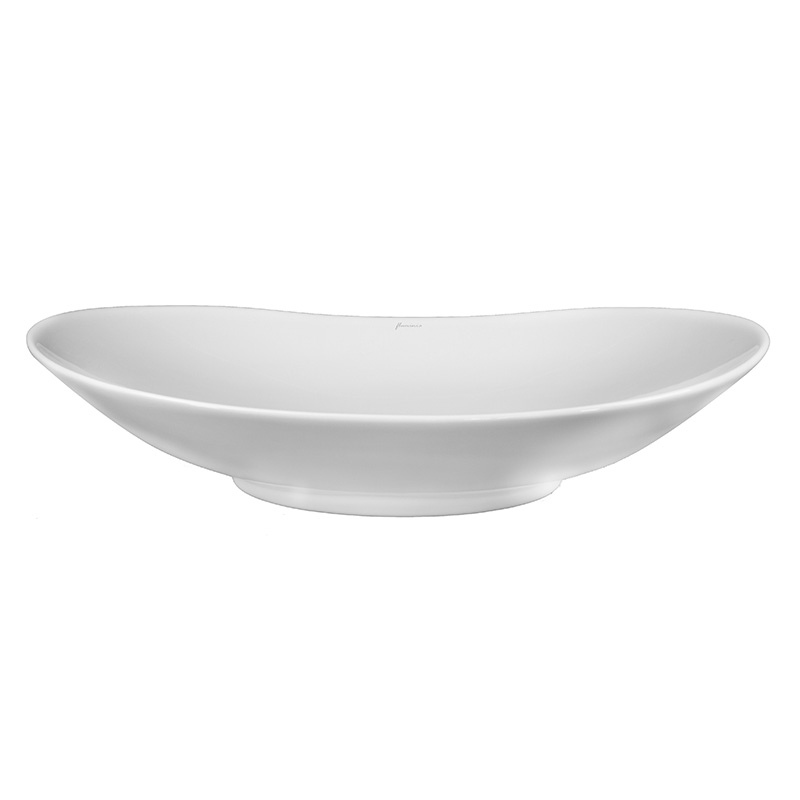 Lavoar pe blat Fluminia, My Pleasure, oval, 63.5 x 37.5 cm, alb