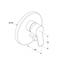 Set 7 in 1 Kludi, Pure & Easy, baterie lavoar + baterie dus + corp incastrat + set de dus