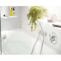 Set 7 in 1 Kludi, Pure & Easy, baterie lavoar + baterie dus + corp incastrat + set de dus