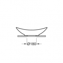 Lavoar pe blat Fluminia, My Pleasure, oval, 63.5 x 37.5 cm, alb