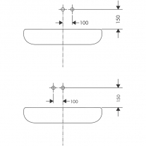 Baterie lavoar cu montaj pe perete, Pipa 22.5 cm, Hansgrohe, Talis S, Crom