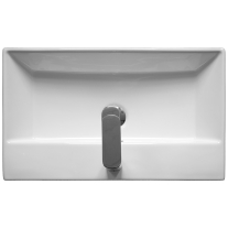 Lavoar pe blat Fluminia, Pluto-60, dreptunghiular, 60 x 35 cm, alb