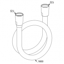 Furtun de dus, Kludi, Suparaflex, negru mat