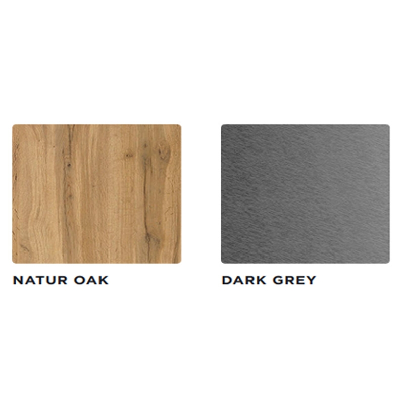 Set dulap suspendat si lavoar, Kolpasan, Malaya, 101 cm, stejar natur