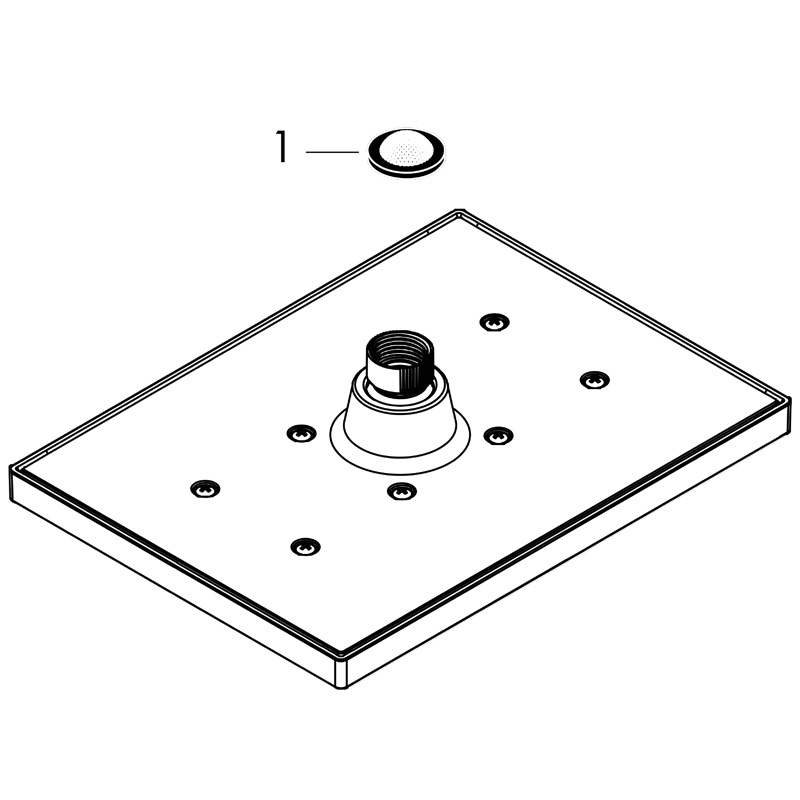 Palarie de dus Hansgrohe, Vernis Shape 230, 1 jet, negru mat