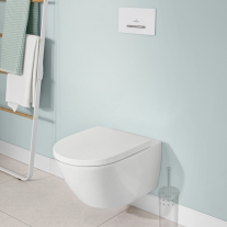 Vas WC suspendat, Villeroy & Boch, Subway 3.0, cu Twist Flush si capac cu soft close si quick release, alb