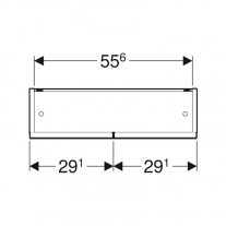 Dulap suspendat cu oglinda, Geberit, Selnova Square, lava, 60 cm