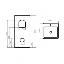 Lavoar stativ, Fluminia, Winter Lord-B, alb