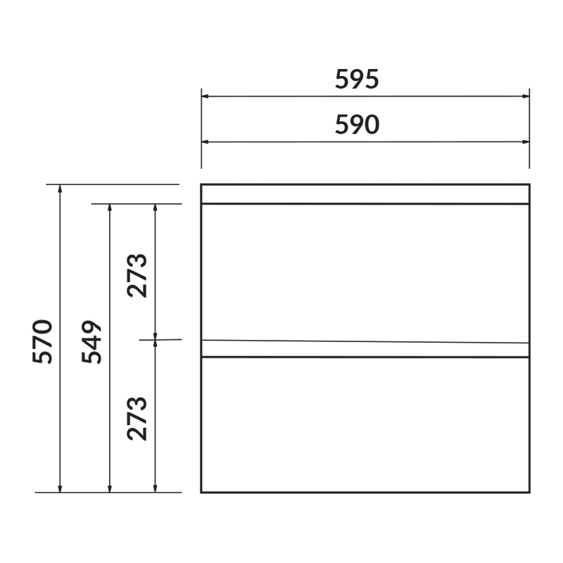 Mobilier suspendat Cersanit, Moduo, pentru lavoar incastrabil, 60 cm, gri