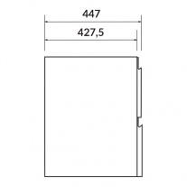 Mobilier suspendat Cersanit, Moduo, pentru lavoar incastrabil, 60 cm, gri