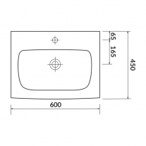 Lavoar pentru mobilier, Cersanit, Moduo, 60 x 45 cm, alb