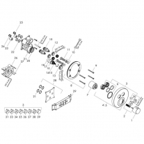 Baterie dus termostatata, Hansgrohe, ShowerSelect S, auriu lucios