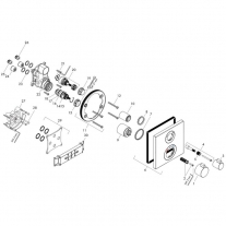 Baterie dus termostatata, Hansgrohe, Ecostat Square, bronz periat