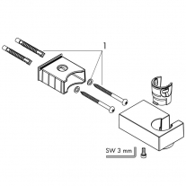 Suport de dus Hansgrohe, Porter E, bronz periat