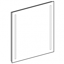 Oglinda cu iluminare LED, Geberit, Option Basic, dreptunghiulara, 60 x 65 cm