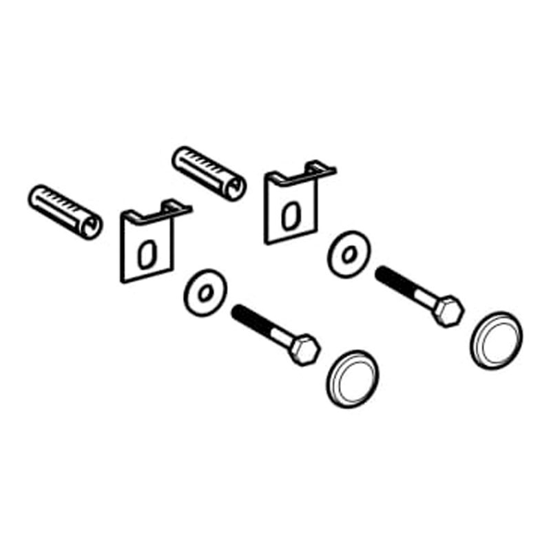 Set de fixare pentru pisoar, Geberit, Kerafix, capac alb