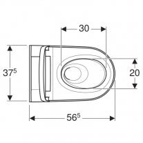 Set vas WC suspendat, Geberit, Aquaclean, Sela, cu capac cu functie de bideu, alb