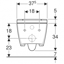 Set vas WC suspendat, Geberit, Aquaclean, Sela, cu capac cu functie de bideu, alb