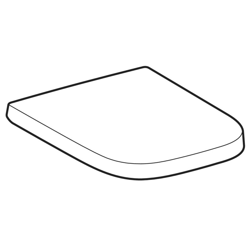 Capac WC, Geberit, Selnova Square, cu Soft Close si Quick Release, 44,5 x 35,5 cm, alb