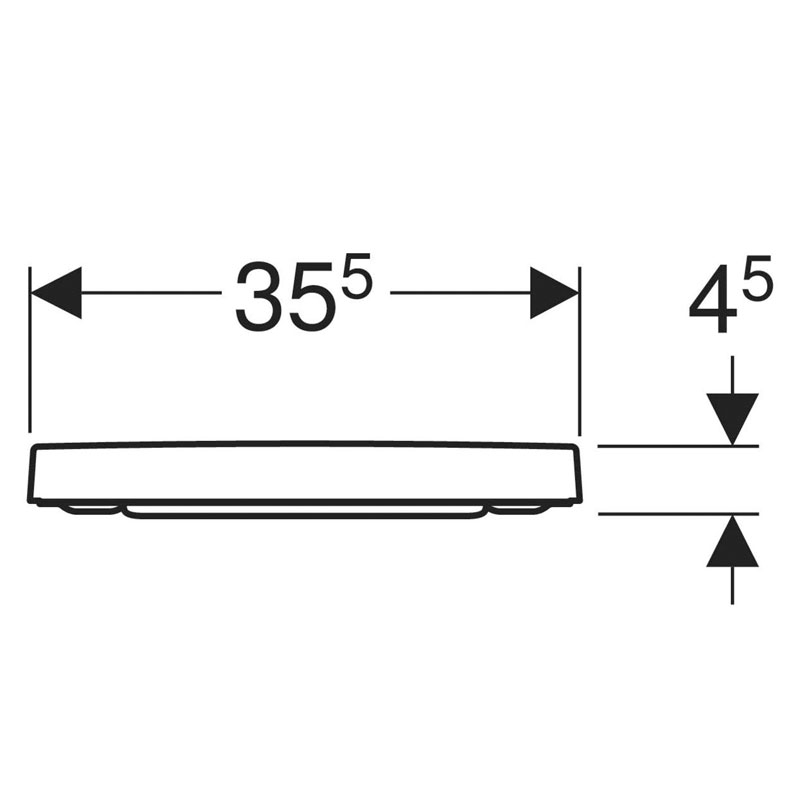 Capac WC, Geberit, Selnova Square, cu Soft Close si Quick Release, 44,5 x 35,5 cm, alb