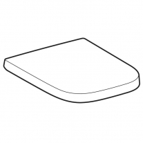 Capac WC, Geberit, Selnova Square, cu Soft Close si Quick Release, 44,5 x 35,5 cm, alb