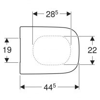 Capac WC, Geberit, Selnova Square, cu Soft Close si Quick Release, 44,5 x 35,5 cm, alb