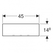 Etajera de perete, Geberit, Acanto, 45 cm, gri nisip