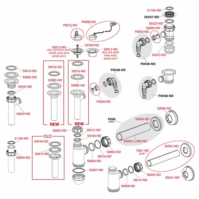 Ventil lavoar, Alcadrain, cu sita din otel inoxidabil, cu dop