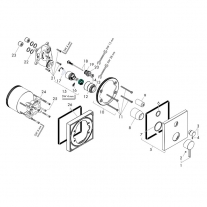 Baterie cada - dus, Hansgrohe, Finoris, incastrata, negru mat
