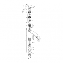 Baterie lavoar, Hansgrohe, Vivenis 110, cu ventil, crom