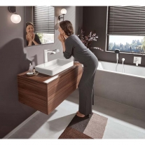 Baterie cada - dus, Hansgrohe, Vivenis, incastrabila, parte vizibila, alb mat