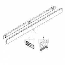 Bara de montaj pentru accesorii, Hansgrohe, WallStoris, negru mat