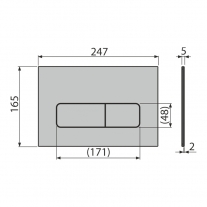Clapeta de actionare, Alcadrain, Moon-Brass, auriu