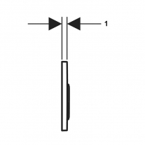 Clapeta cu actionare dubla, Geberit, Omega20, cu suprafata easy-to-clean, crom mat