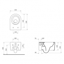 Vas WC suspendat, Cersanit, Inverto, StreamOn, alb