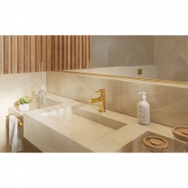 Baterie lavoar, Ferro, Fiesta, cu ventil click - clack, auriu lucios